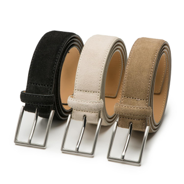 Herrengürtel Bobby aus Wildleder – 3er-Pack – 3,5cm breit