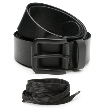 Lange Herrengürtel Jack XXL & Sportschuh-Schnürsenkel - 140cm - Set