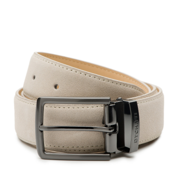 DTCH.FIT Wildledergürtel Oliver Beige - verstellbare Schnalle in Rotguss - 3,5cm breit - 105cm