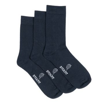 DTCH.FIT 3-pack Herrensocken Dunkelblau - Größe EU 41-46