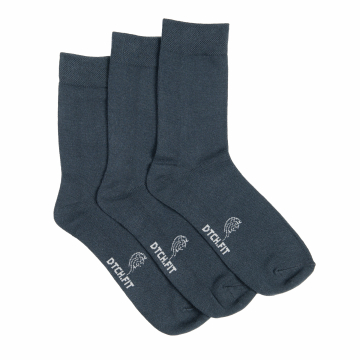DTCH.FIT 3-pack Herrensocken Dunkelgrau - Größe EU 41-46