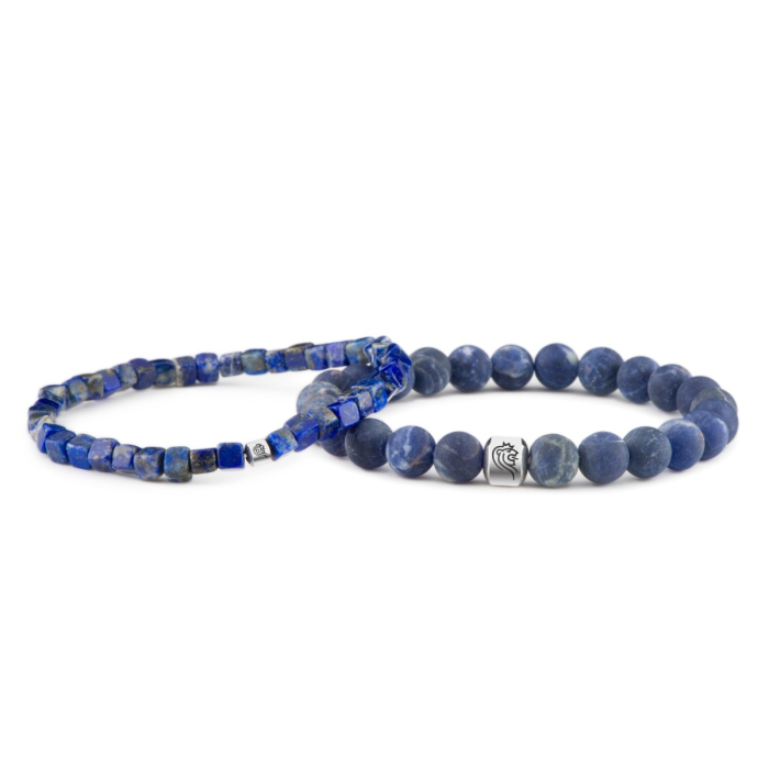 Edelstein Armband Paul - Blau - 8mm Sodalit und 4mm Lapislazull main product photo