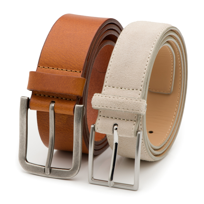 Herrengürtel Louis aus Leder & Wildleder - 2er-Pack - 4 cm & 3,5 cm breit main product photo